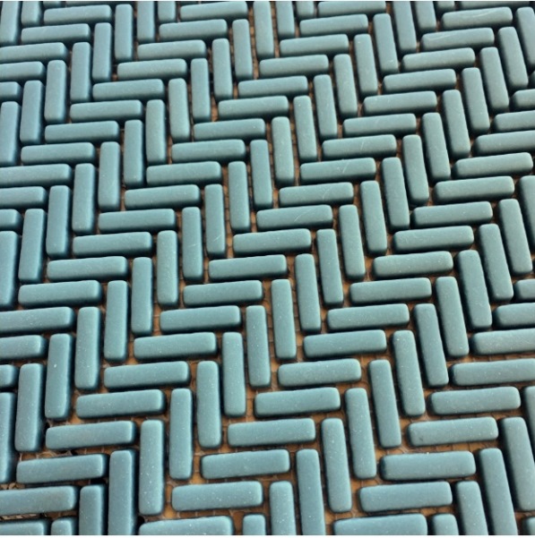 TEAL MATT MINITURE HERRINGBONE