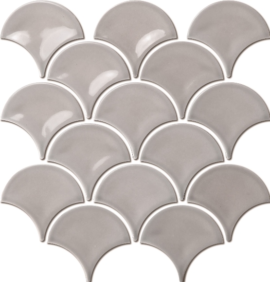 DOVE-GREY GLOSS CONCAVE FISHSCALE