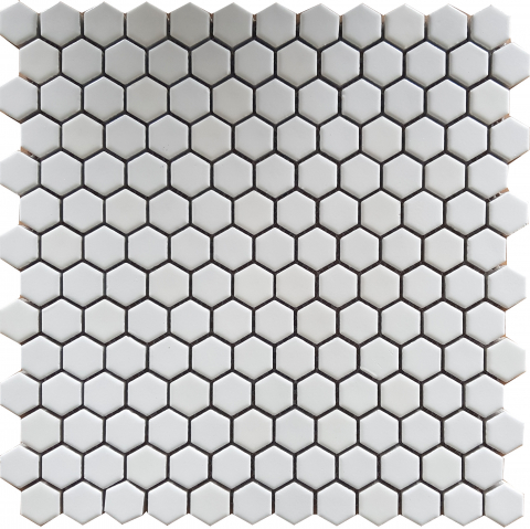 WHITE GLOSS/MATT MIX HEXAGONAL