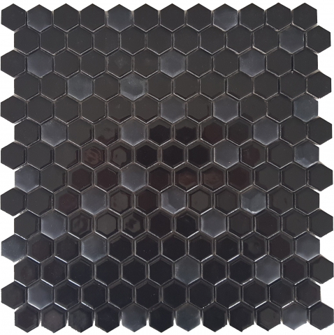 BLACK GLOSS/MATT MIX HEXAGONAL