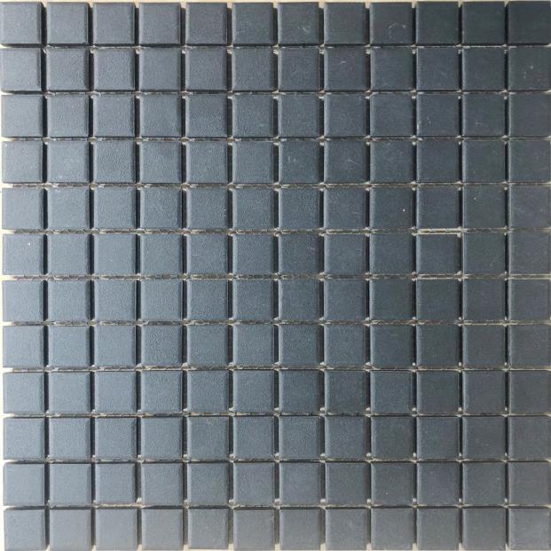 CHARCOAL SQUARE 23MM VITRIFIED MOSAIC