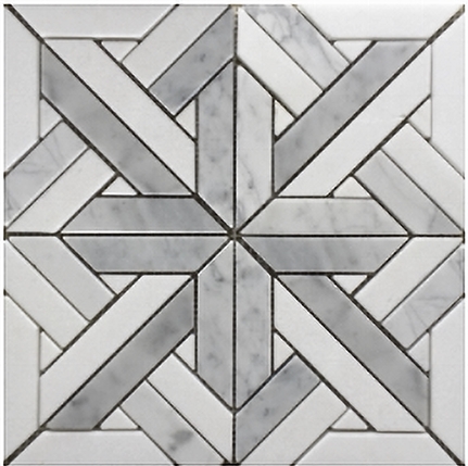 VERSAILLIE HONED PARQUET MARBLE MOSAIC TILE