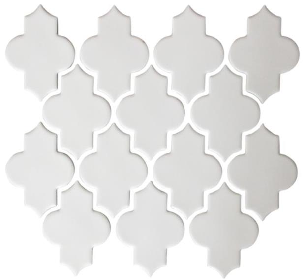 BIANCO WHITE MATT LANTERN MOSAIC TILE