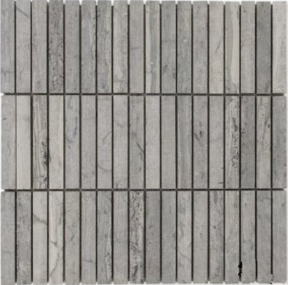 ARGENTO STACK BOND HONED MARBLE FINGER MOSAIC TILE