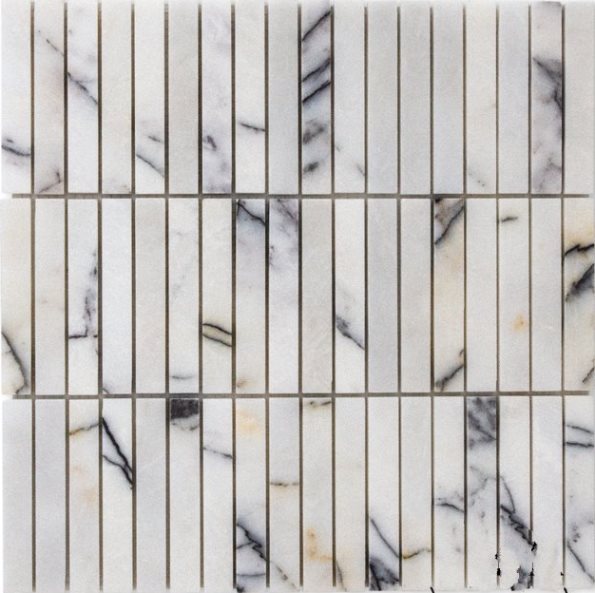 NEW-YORK STACK BOND HONED MARBLE FINGER MOSAIC TILE