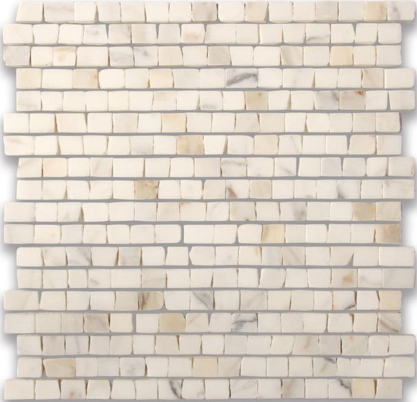 CALACATTA ORO HONED ANTIQUE CUT MARBLE MOSAIC TILE