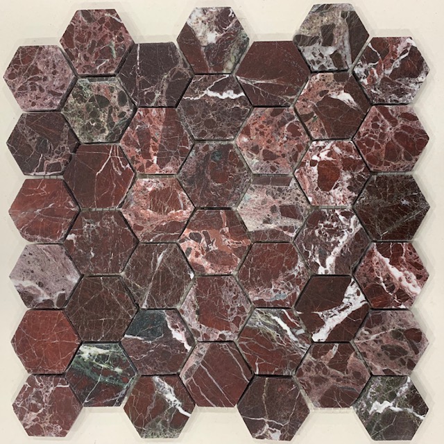 MARRONE MORITZ HONED MARBLE HEX