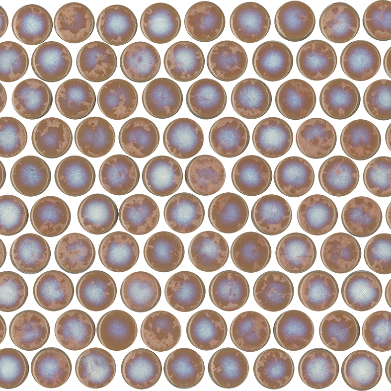 OPAL PINK GLOSS PENNY ROUND MOSAIC