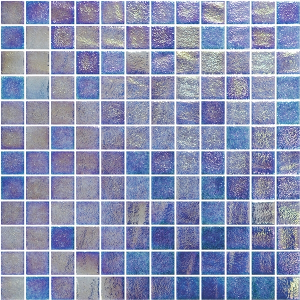 BLUE-GREEN  PEARLESCENT GLASS MOSAIC RIVIERA