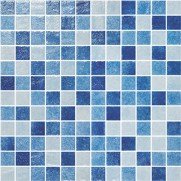 MULTI-BLUES GLASS MOSAIC RIVIERA