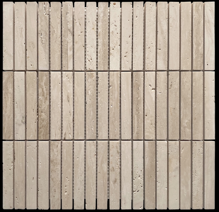 TRAVERTINE CLASSICO STACK BOND HONED MARBLE FINGER