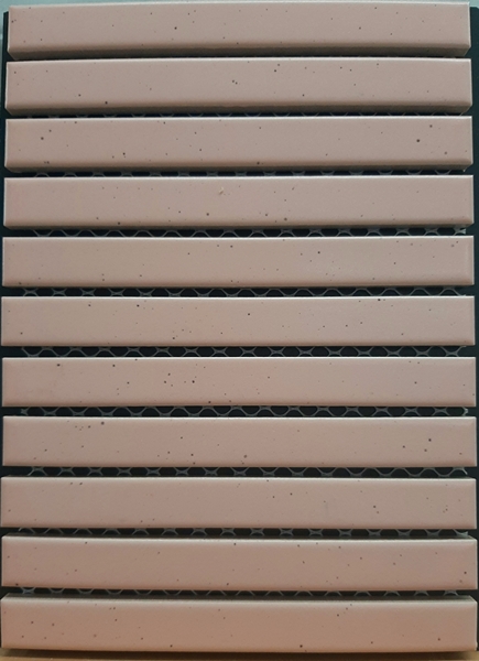 SOFT-PINK MATT SPECKLE KITKAT PORCELAIN MOSAIC TILE