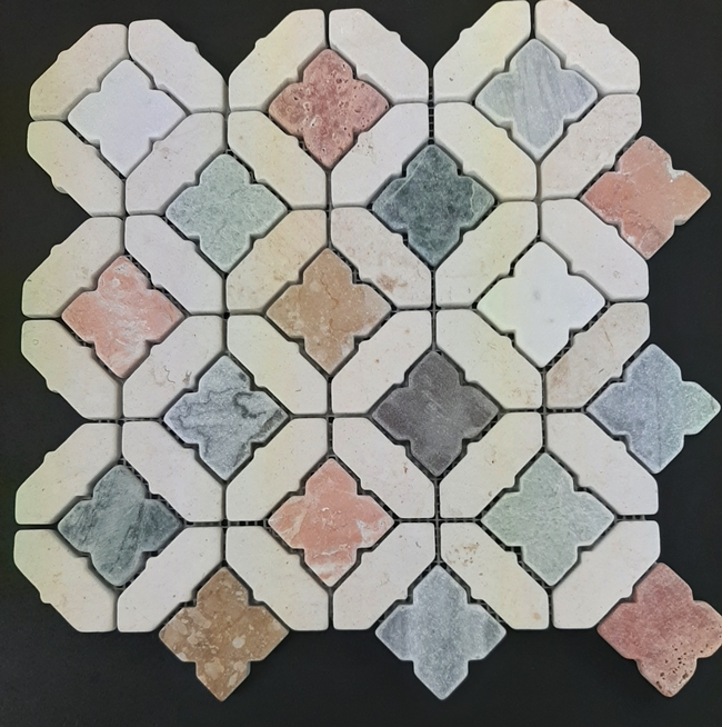 MALANGE FLEUR TUMBLED MARBLE MOSAIC