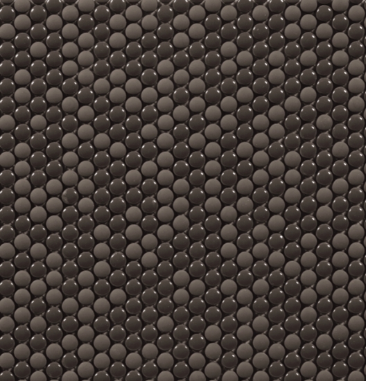 CHARCOAL BROWN GLOSS AND MATT MINI PENNY ROUND MOSAIC