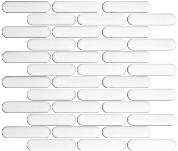 WHITE GLOSS BATTON FINGER MOSAICS