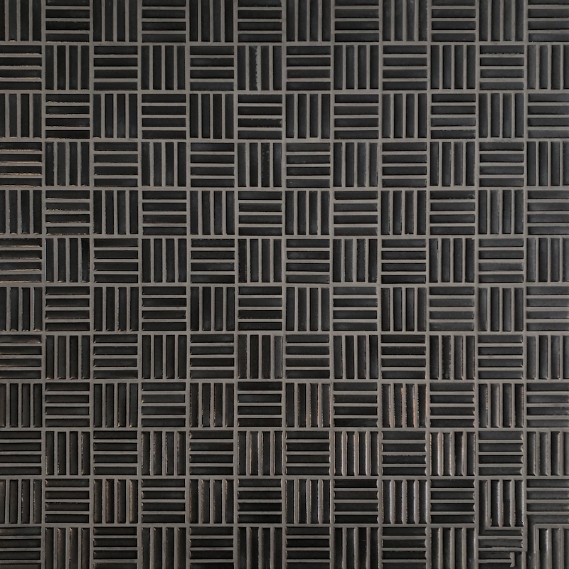 BLACK MATT MOSAIC TILE