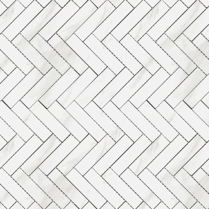 GRIGIO MATT HERRINGBONE MARBLE LOOK MOSAIC