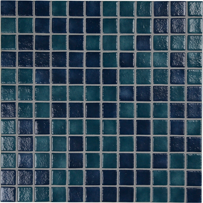 LAGOON GREEN BLUE MIX GLASS MOSAIC