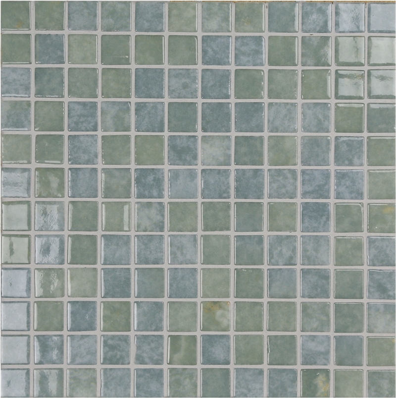 PERIDOT GREEN BLUE MIX GEMMA GLASS MOSAIC