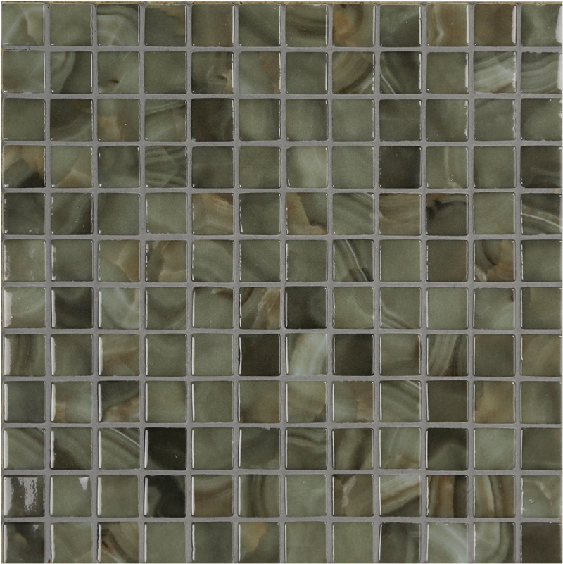 CUPRITE GREEN BROWN MIX GEMMA GLASS MOSAIC