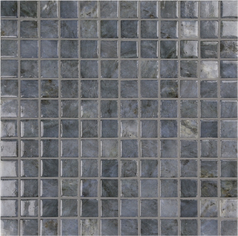 HEMATITE GREY MIX GEMMA GLASS MOSAIC