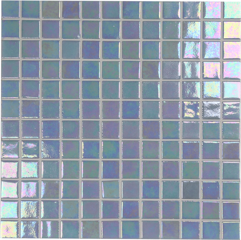 BLUE GREEN MIX GLOW FOSFO GLASS MOSAIC