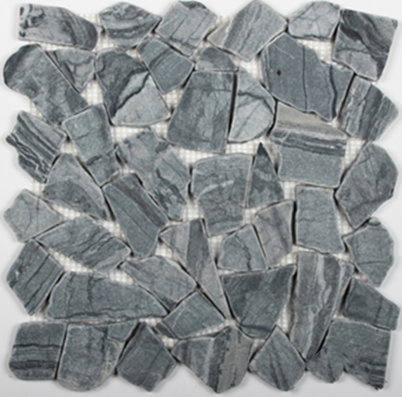 DELTA NERO TUMBLED RANDOM MARBLE MOSAIC