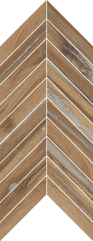 OAK MATT CHEVRON TIMBER LOOK TILE MOSAIC