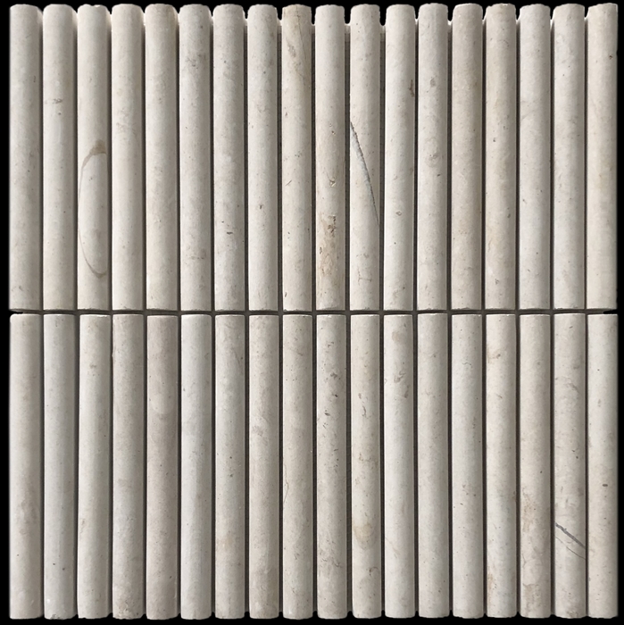 UTICA LIMESTONE HONED MARBLE MINI FLUTE MOSAIC