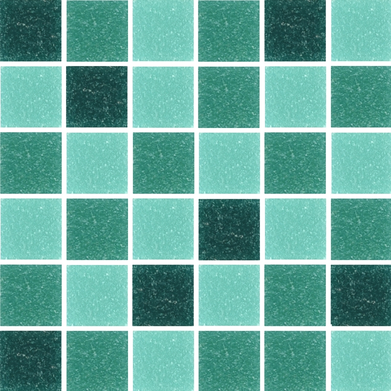 GREEN MIX GLASS POOL MOSAIC