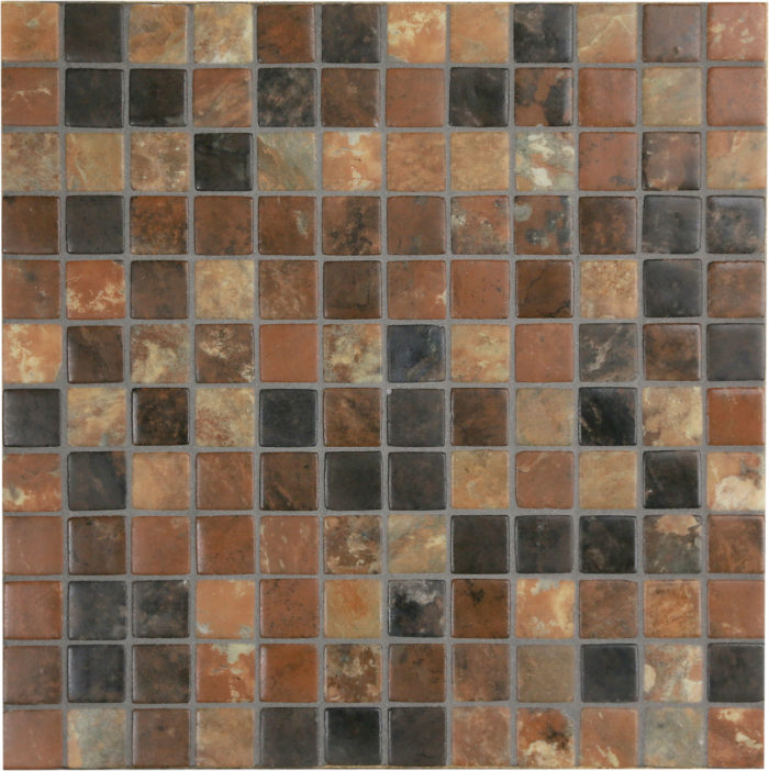 ASH GREY STONE LOOK GLASS MOSAIC