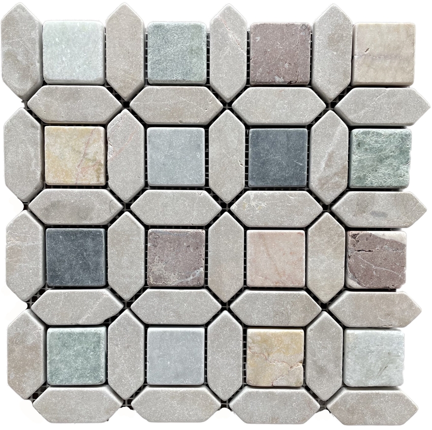 MIXED TUMBLED MARBLE MOSAIC