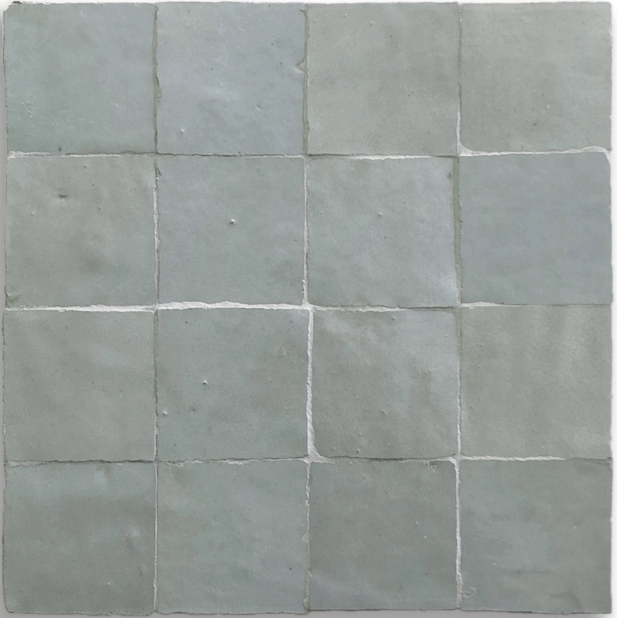 LIGHT BLUE GREEN GLOSS ZELLIGE MOSAIC