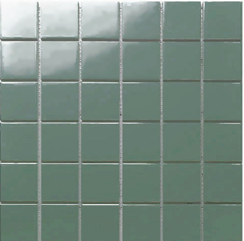 MID GREEN MATT SHEETED MOSAIC