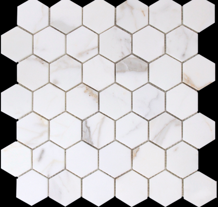 CALACATTA GOLD HEXAGONAL HONED MARBLE