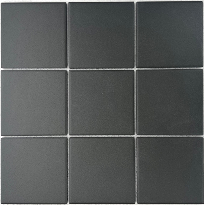 CHARCOAL SQUARE 97MM VITRIFIED MOSAIC