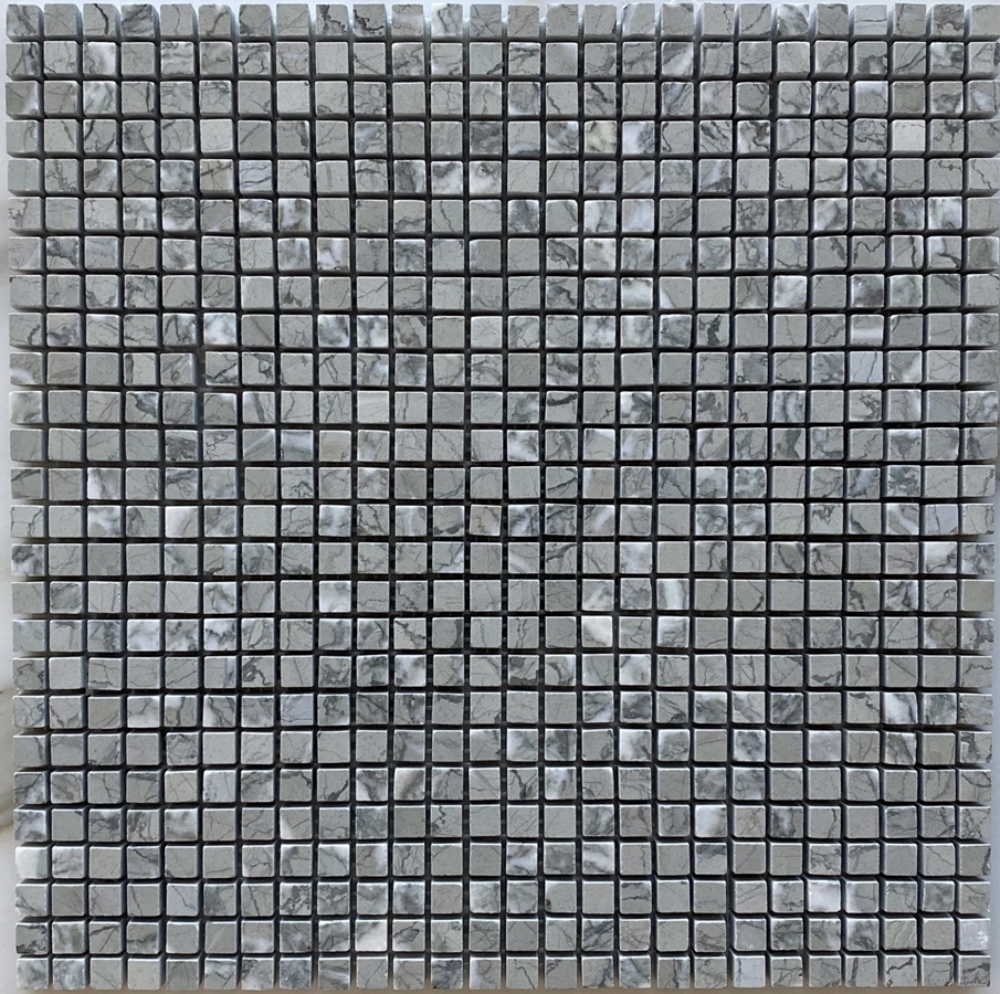 CASTLEVETRANO MINI SQUARE HONED MARBLE MOSAIC