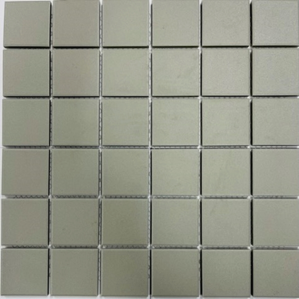 LIGHT GREY SQUARE 48MM VITRIFIED MOSAIC