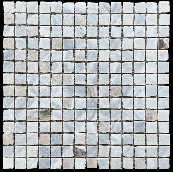 BIANCO ORO TUMBLED MARBLE ARTISAN CUT MOSAIC