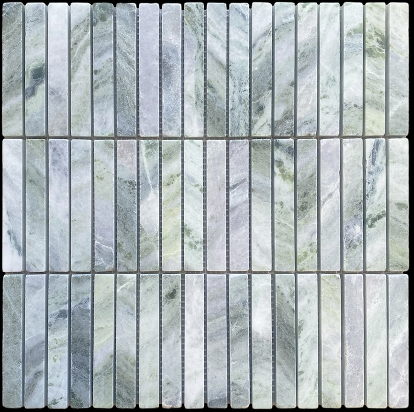 AMAZONIA GREEN STACK BOND TUMBLED MARBLE FINGER