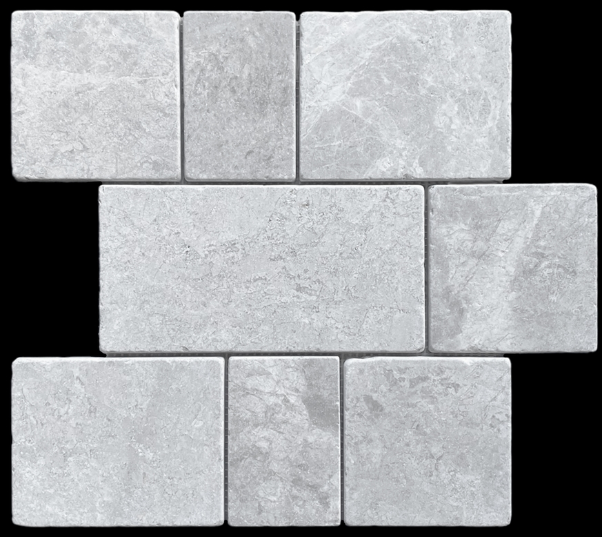 TUNDRA GREY TUMBLED MARBLE MOSAIC