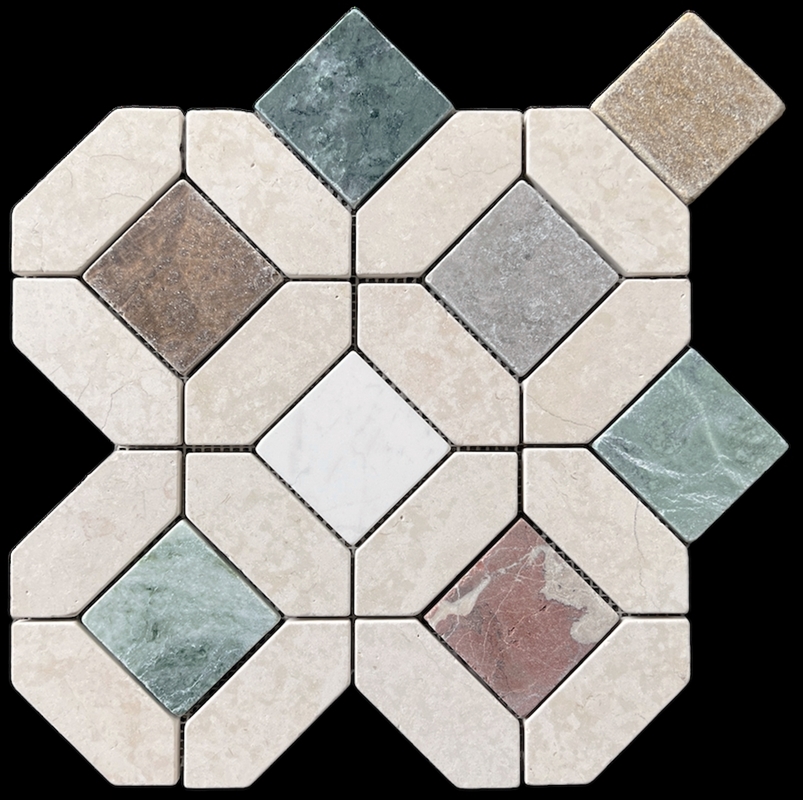 CREMA SERENA MULTI COLOUR TUNIS XL TUMBLED MARBLE