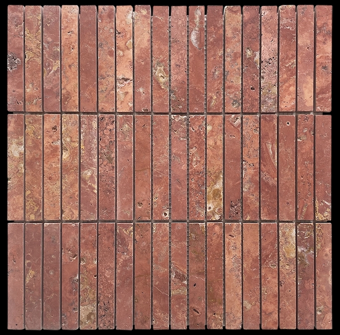 ROSA TRAVERTINE STACK BOND HONED MARBLE FINGER
