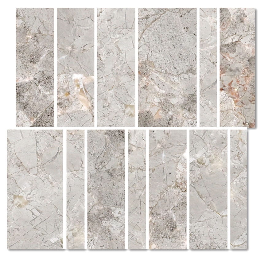 HIGHLAND BRICK HONED MARBLE MOSAIC