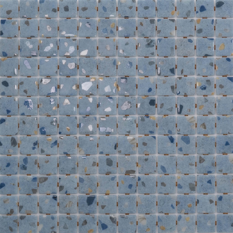 SEA BLUE BACKGROUND 25 TERRAZZO SAFE GLASS MOSAIC