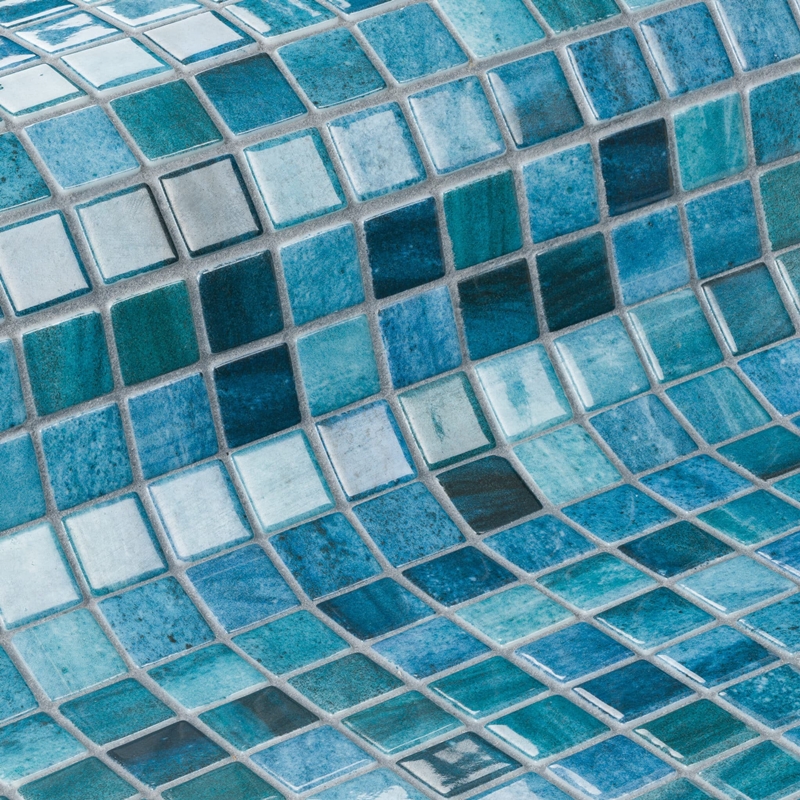 KYANITE BLUE GREEN MIX GLASS MOSAIC