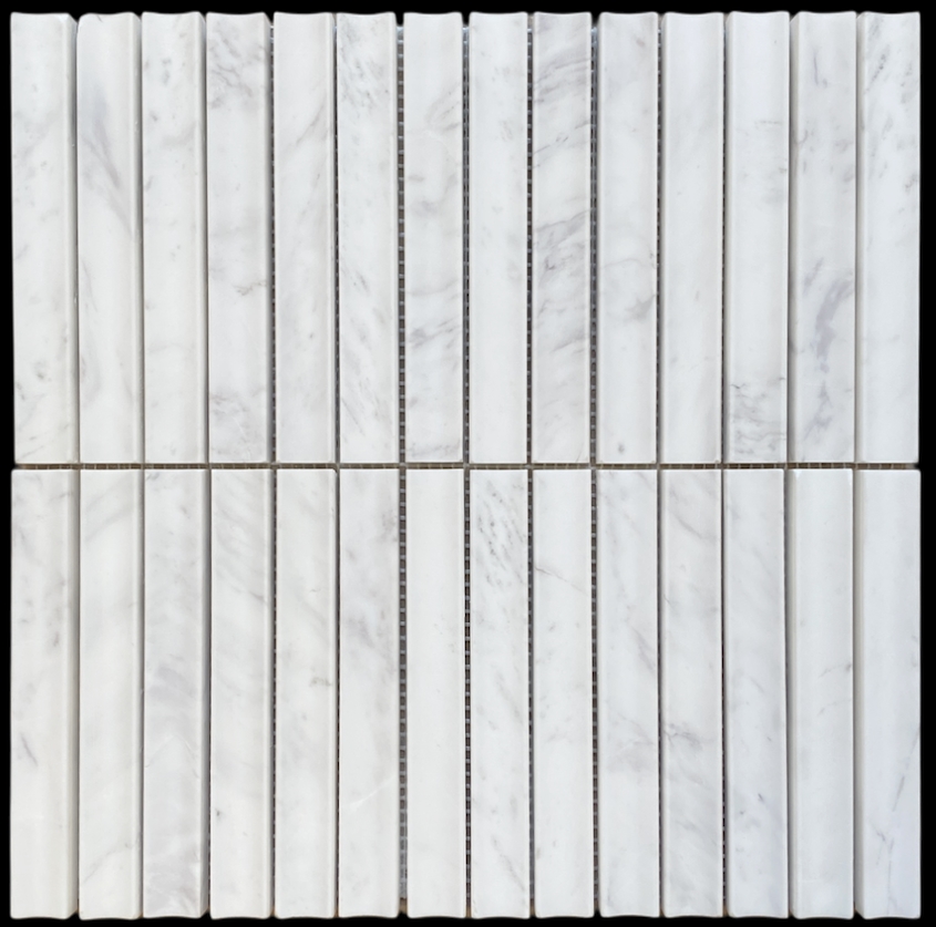 VOLAKAS MINI CONCAVE KIT KAT  HONED MARBLE MOSAIC