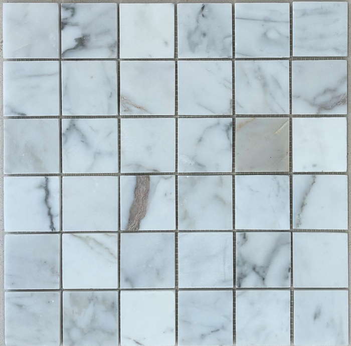 CALCACATTA GOLD HONED MARBLE SQUARE MOSAIC