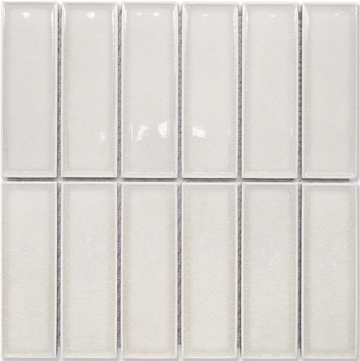 IVORY GLOSS 3D BRICK LOOK MOSAIC