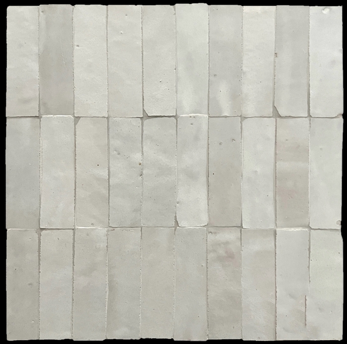 HAZE WHITE GLOSS HANDMADE MOROCCAN BEJMAT KITKAT STYLE MOS